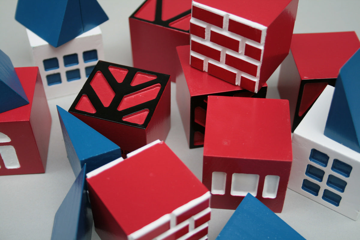Danish House Wood Building Blocks